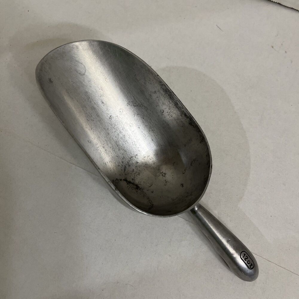 Vintage Aluminum 12 oz Scoop Kitchen Utensil Thailand